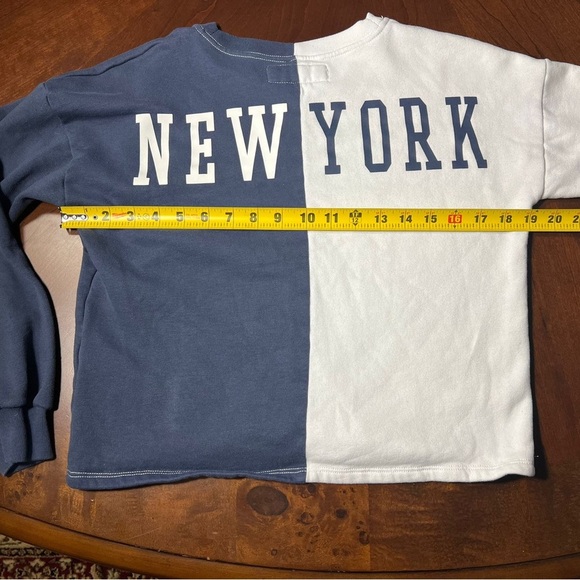 Abercrombie Kids Split Design Sweatshirt - White and Blue - Picture 2 of 8